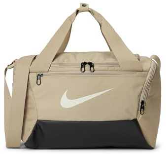Nike Brasilia 9.5 Trainingstasche (XS, 25 l), Desert Khaki/Schwarz/Segel, Einheitsgröße