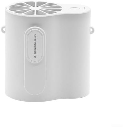 Dispositivo di raffreddamento esterno senza foglie indossabile Ventilatore da collo ricaricabile USB leggero (bianco)