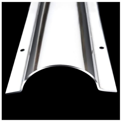 Goulotte de câbles en acier inoxydable, gaine de protection for câbles en acier inoxydable, cache-câble demi-rond en métal argenté de 1 m de long, cache-câble for plafond, angle, sol, installation per