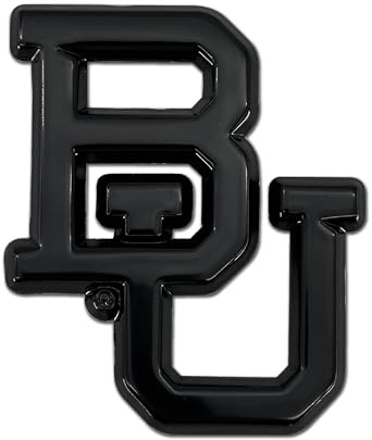 Elektroplate Officially Licensed Baylor University Bears BU Black Metal Emblem for Cars, Trucks & All Auto | Universal Fit at 2.3 x 2.8 | Weatherproof