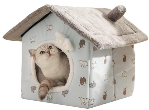 Cuccia per gatti – caldo per animali domestici chiuso, comodo per cuccioli con morbido | Posto per dormire per gatti, cani, gattini, cuccioli, camera da, soggiorno