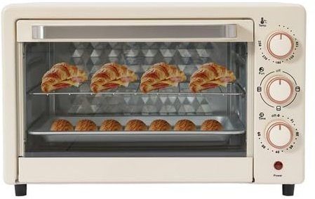 Elektrobackofen Mini-Backofen 22L 1000W Mini Ofen Mit Grill & Timer,Backofen Einbaubackofen autark Grill, Elektro-Backofen Pizzafunktion, Ideal Für Pizza, Hähnchen, Brot Und Kekse