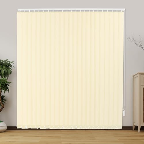 Lamellgardin, komplett set, vertikal persienn, 98 mm, bredd 180 mm, höjd 200 mm, vertikala persienner, inomhus för rumsmörkning och dagsljus (vit)