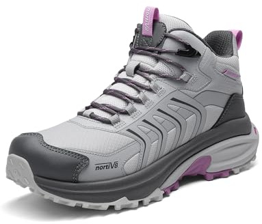 NORTIV 8 Femmes Chaussures de randonnée Imperméables | Légères Bottes Montantes Marche Extérieur Antidérapantes