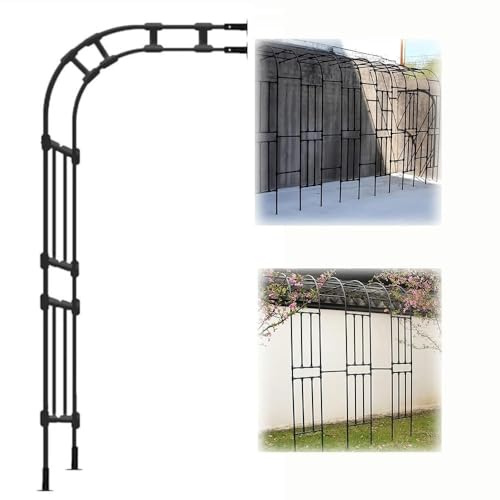 Arche De Jardin Murale 240cm, Demi-Arche en Acier Galvanisé avec Revêtement PE Antirouille, Treillis pour Rosiers Grimpants Et Glycine, Protection Thermique pour Plantes(230 * 240 * 40cm)