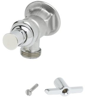 T & S Messing b-0731 Sill Wasserhahn mit 3/4-Zoll NPT Buchse Flansch Einlass, Handgriff, und 3/4-Zoll Schlauch Fäden