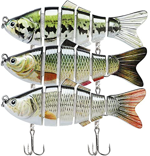 TRUSCEND Angelköder Kunstköder Fische Angeln Set Hecht Zander Forellen Köder Swimbait Wobbler Langsam Sinkend Süßwasser Salzwasser Angelset Angeln Geschenk für Männer