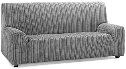 Martina Home Mejico Sofabezug, elastisch 3 Plazas, 180 a 240 cm de ancho grau