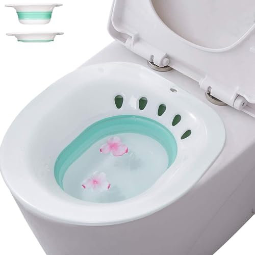 Bwelcam Baño de asiento plegable para inodoro, bidé, lavabo de asiento portátil, se adapta a inodoros universales y silla con inodoro