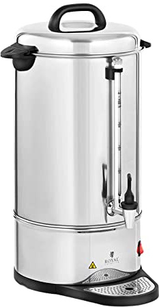 Royal Catering RC-CU15 filterkaffebryggare 15 l rostfritt stål med kopparkran kaffemaskin helautomatisk kaffemaskin