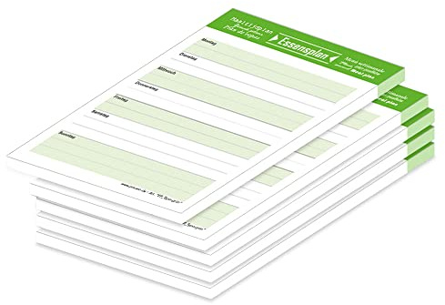 PRICARO Essensplaner Typo-grün, A6, 5 Stück
