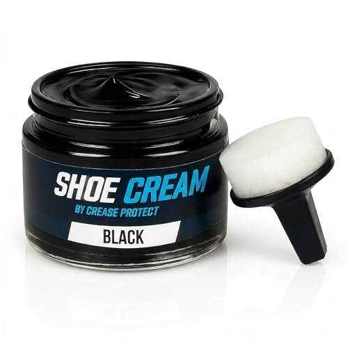 Shoe Cream For Leather Shoes - Moisturise, Nourish & Polish Leather - Includes Polishing Sponge - Shoe Care Conditioning Cream - Protect All Leathers