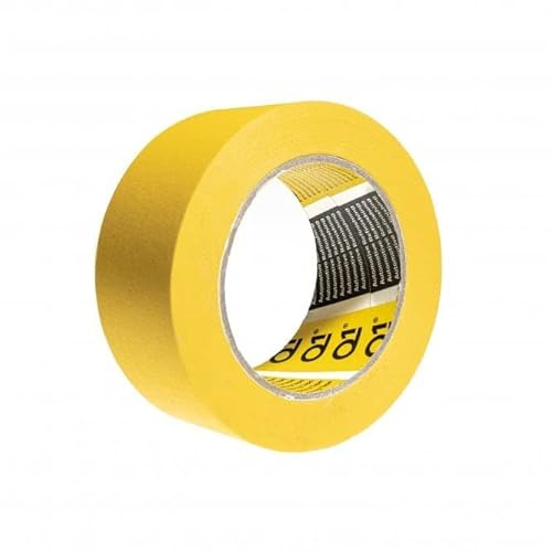 Graff-City Multipack Q1 Painters Yellow Masking Tape Rolls For Painting & Decorating Premium Tape Car Body Spray Sharp Lines Adhesive & 110°C Temperature Resistance (48mm x 50m (5 Rolls))