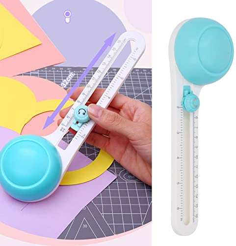Cortador De Papel Circular Con 3 Cabezales De Corte, Cortadores Circulares De Rotación De 360 ​​grados Suministros Para Manualidades, Cuchillo De Corte Redondo Suministros De Oficina Herramienta De Co