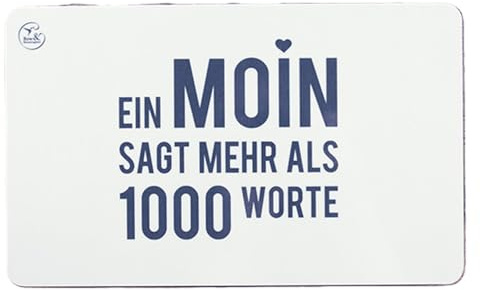 Bow & Hummingbird - 1825021-1 - Frühstücksbrettchen, Maritim, Ein Moin sagt mehr als 1000 Worte, Melamin, 23,5cm x 14,5cm, mehrfarbig, spülmaschinengeeignetmaschinengeeignet, 1825021-2