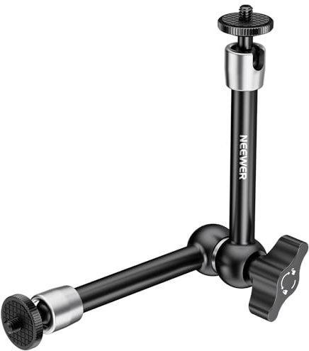 NEEWER 9.8/25cm Adjustable Friction Magic Arm with 1/4 Screw on Both Ends, Compatible with SmallRig Cage, Flash/LED Light/Microphone/Monitor/SuperClip, Max Load 4.4lb/2kg, ST08