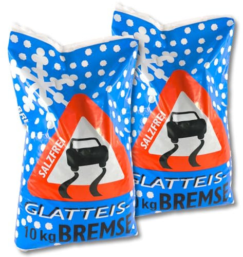 Glatteisbremse Streugut Winter Streugranulat 2 x10 kg Sack Streusalz Alternativen Umweltschonend Tierfreundlich