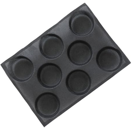 LALADEFIEE Burgerbrötchenform Silikon 8-fach Mit Luftlöchern Wiederverwendbar Für Gleichmäßiges Backen Kreative Keksform Für Haushaltsbackform