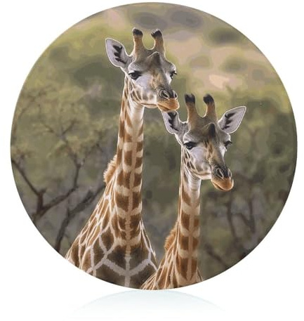 Countertop Cutting Board Durable Glass Two Giraffes Cutting Board Scratch Resistant for Kitchen Countertop Table