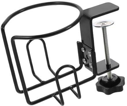 Alipis Supporto Tazza Metallo Morsetto Per Scrivania Auto Sedia Rotelle Vassoio Portatile Per Bottiglia Caffè Bevanda