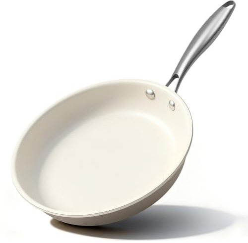 Jovire 28 cm Ceramic Nonstick Frying Pan Skillet - PFAS-Free, Non-Toxic, Oven Safe & Induction Ready, Aluminum Cookware with Stainless Steel Handle