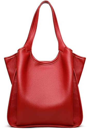 unisoul Damen Handtasche, PU Leder Shopper Tasche Vintage Weich Schultertasche Tote Bag, Großkapazität Shopper für Arbeit Alltag Einkauf, Stylische Handtasche für Frauen