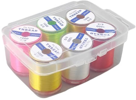 CAZSTYK 240m Lunghezza 6 Colori Filo per Legare Mosche Filo per Legare Mosche Resistenza Filo da Pesca a Forte Tensione Accessori per la Pesca Duraturi