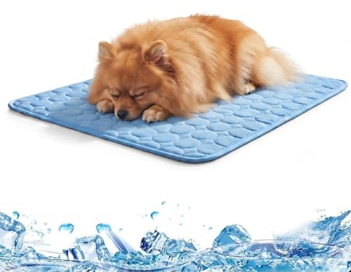 KERYBW - Alfombra refrescante para perros y gatos, autorefrescante, para el hogar, el coche, los desplazamientos, color azul, talla S