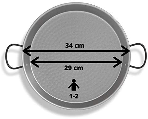 Vaello Campos La Valenciana 34cm Polished Steel Paella Pan