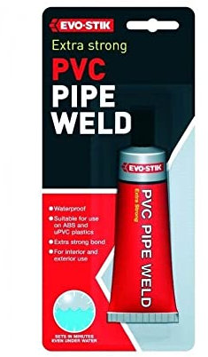 EVO-STIK PVC Pipe Weld, Extra Strong Adhesive, For ABS and uPVC Plastics, Waterproof, Interior and Exterior Use, Colour: Clear, 50ml