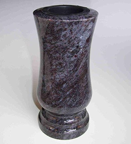 Vase funéraire designgrab - Classique - Taille moyenne - En granit - Orion Blue, Coromandel, Bahama Blue - Décoration de pierre tombale