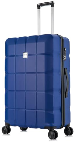 ATX Luggage Suitcase Large Hardshell 4 Dual Spinner Wheels Super Lightweight ABS Hold Check in with Built-in TSA Lock (Midnight Blue, 110 Liter)