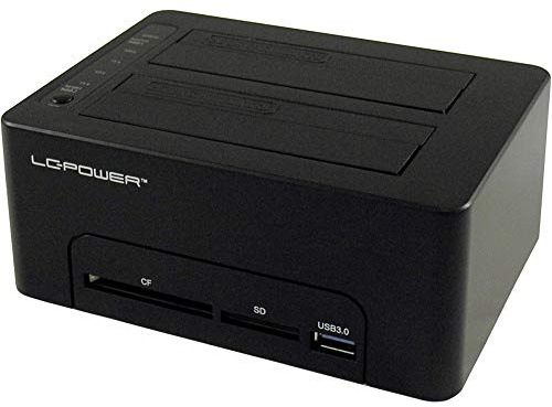 LC Power Docking station LC-Power USB 3.0 2-Bay 2,5/3,5 HDD/SSD + Hub