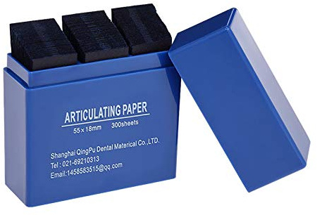 Yiwa Articulating Paper & Film Strisce di carta di articolazione dentale Prodotti di laboratorio dentale Strumento per la cura dei denti orale Materiale 300 fogli/scatola