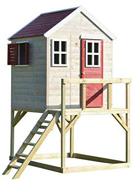 Wendi Toys Holz Stelzenhaus Storch | Natur | 160x190x242 cm