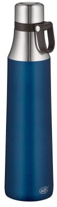 alfi CITY BOTTLE LOOP 700ml, mystic blue, Edelstahl-Trinkflasche mit Trageschlaufe, robuste Thermoflasche auslaufsicher, hält 16 Stunden kalt, absolut dicht, Flasche für Kohlensäure, spülmaschinenfest