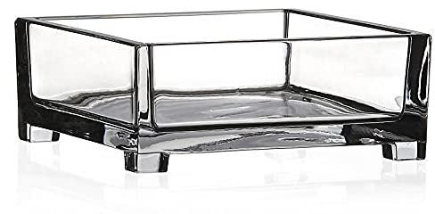 CRISTALICA Schale Knabberschale Konfektschale Venezia Transparent 20cm aus Bleikristall