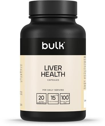 Bulk Liver Health Supplement Capsules, Choline, Vitamin B, Riboflavin, Pack of 90, Packaging May Vary