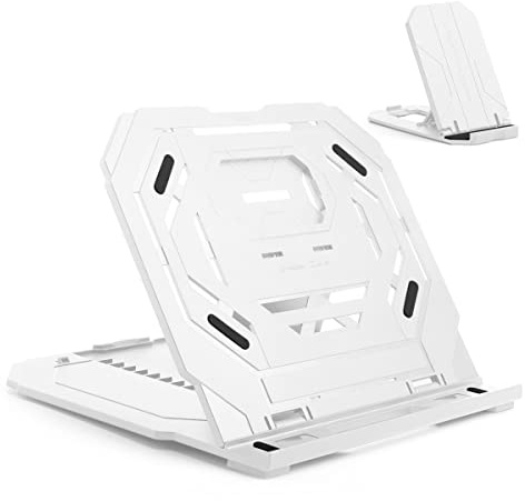 Drawing Tablet Stand, Laptop Stand, Foldable Stand for Pen Tablet Display, 9 Levels Adjustable Angles with a Built-in Phone Holder, for 12-17 inch Drawing Tablet, MacBook, Laptop, iPad, Book, Phone