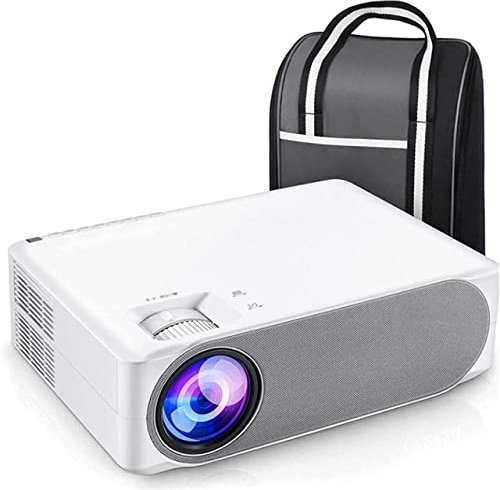ONOTEC Mini Projector, 1080P and 170'' Display Supported, Portable Movie Projector with 40,000 Hrs LED Lamp Life, Compatible with TV Stick, PS4, HDMI, VGA, TF, AV and USB