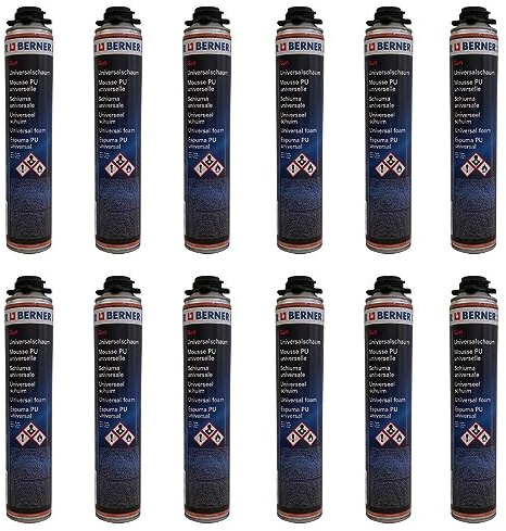 Berner schiuma poliuretanica 750 ml universale 1 cartone da 12 pz