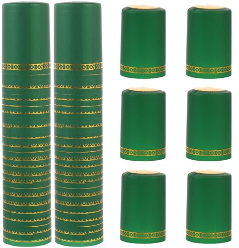 Kichvoe Heat Shrink Capsules for Wine Bottles 100 Pcs Pvc Shrink Wrap Seal Film Sleeve Wine Bottle Sealing Film for Home Brewing Bars Parties
