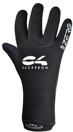 C4 ZERO DRY Neopren-Tauchhandschuhe 2 mm, 3,5 mm und 5 mm, Unterwasserfischen (Neopren 2 mm, XL)