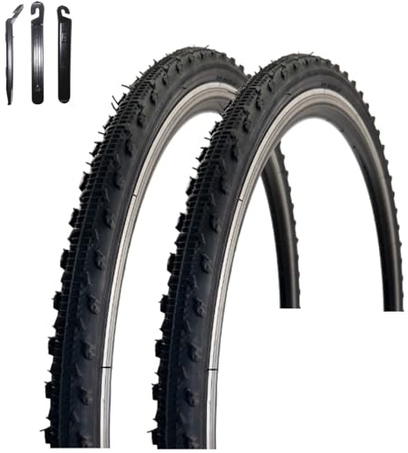 2 x VEE Rubber V185 28 Fahrradreifen Schwarz 37-622 (28 x 1,40) inkl. Reifenheber