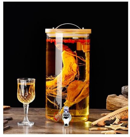 NJDQFA Contenitore per Succhi di tè,Limonata,Bevande Fredde,Distributore di Bevande con Rubinetto,Distributore di Bevande,Distributore di Succhi,Distributore di Bevande per Feste,A Faucet,5L