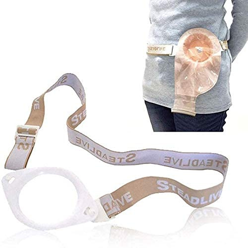 Stoma-Gürtel Ostomie Gürtel Unisex-Stoma-Herniengürtel, Taillen-Stoma-Unterstützung, Bauchbinde, atmungsaktives Bauchband, Kolostomiegürtel für festen Stomabeutel – Gürtellänge 1 m, Lochdurchmesser 7