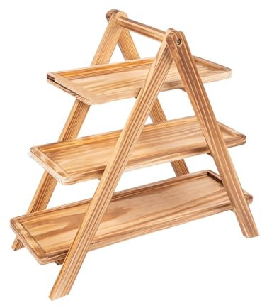 SVCEQZE 3 Tier Wooden Fruit Basket Bowl Holder, 43x17.2x40cm Wooden Fruit Basket, Bread Fruit Storage Basket Wooden Vegetable Rack For Kitchen Countertop, Snacks Rack In Home Kitchen And Off-ice