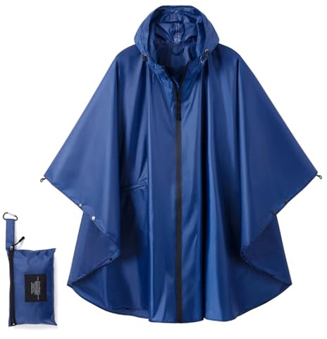SIRMEDAL Women's Waterproof Poncho - Lightweight Breathable Rainwear, Windproof Outdoor Rain Cape for Hiking & Cycling, Compact Reusable Travel Raincoat