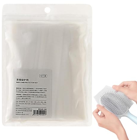 Red de limpieza de peine para el cabello, red de limpieza de cepillos de pelo, red de limpieza de cepillos de pelo 50 unidades, red de depilación portátil, red de protección de peine, hoja de