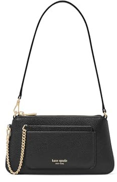 kate spade new york dam AVA Pebbled läder 2 i 1 pochette 2-i-1-pochett, svart, svart, Einheitsgröße